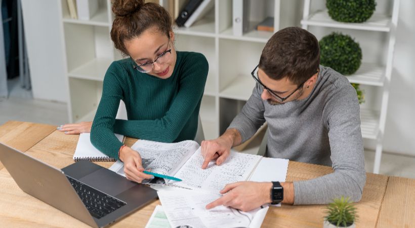 Business meeting with accountant