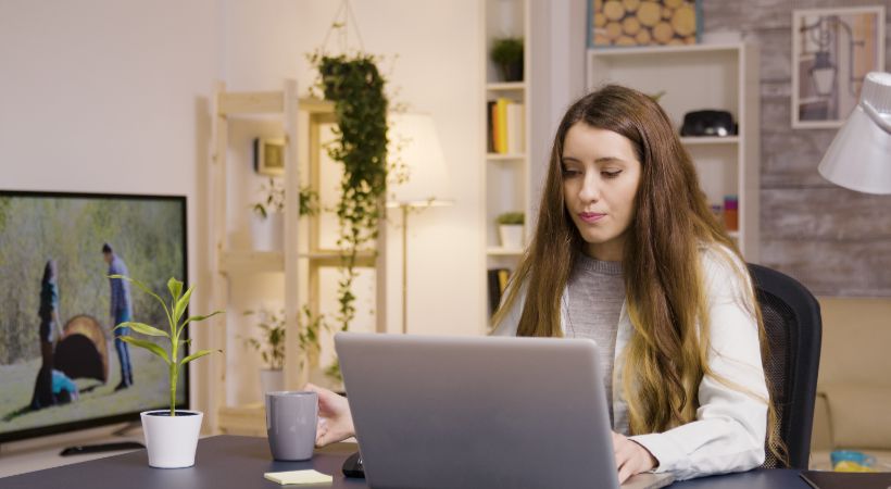 Someone working from home 