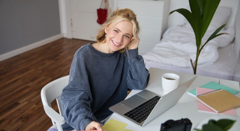 Someone working from home