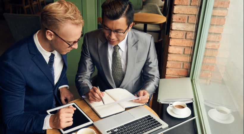 Business meeting with an accountant