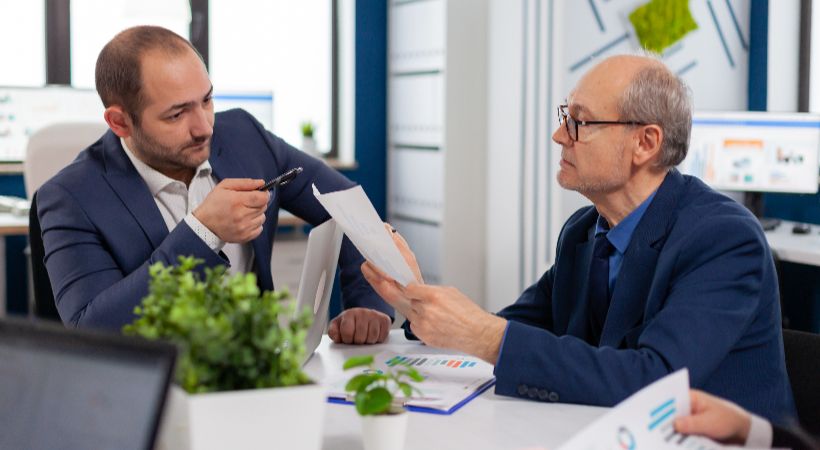 Business meeting with an accountant