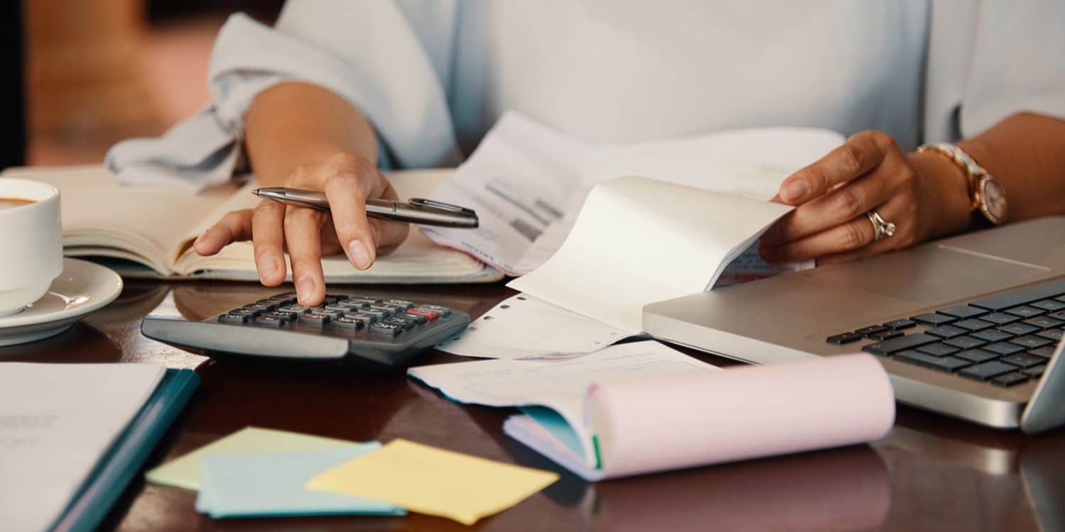 Business owner calculating their finances